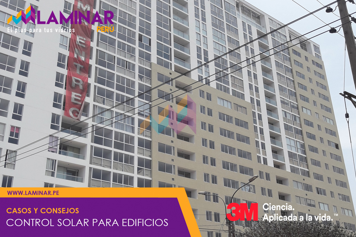 edificio con problemas solares, vista al oeste