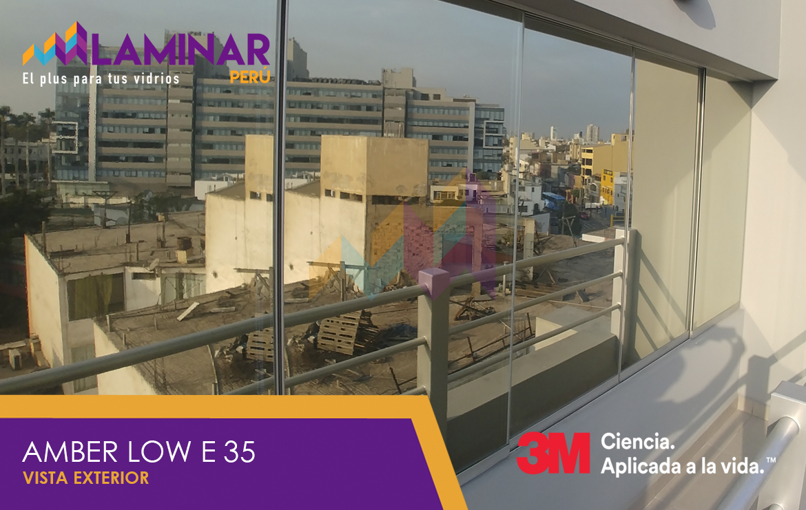 3M Amber Low E 35 lámina control de clima (calor y frío) - Laminar Perú